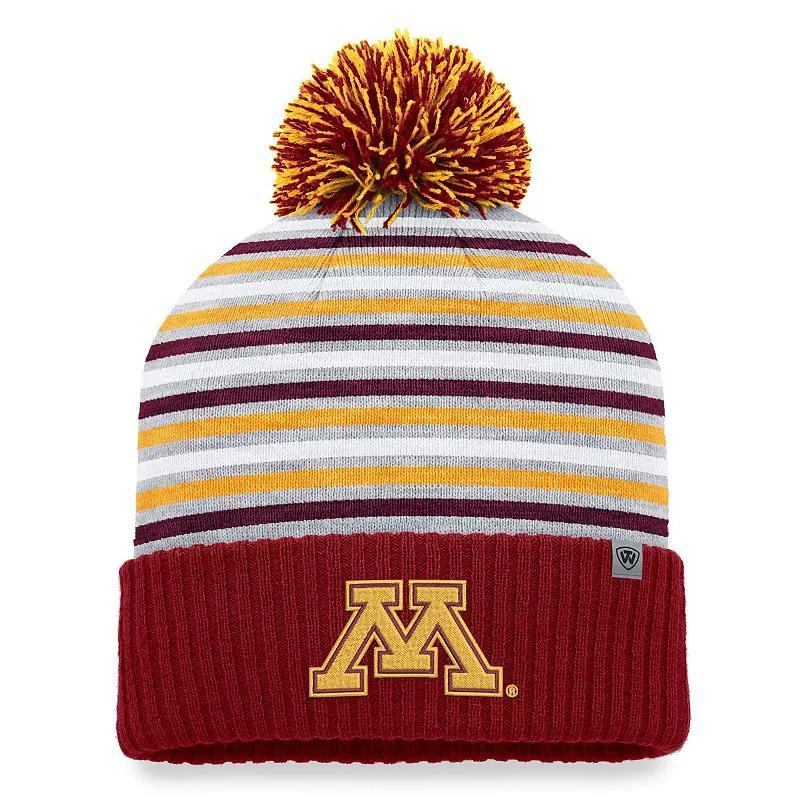 Mens Top of the World Maroon Minnesota Golden Gophers Dash Cuffed Knit Hat with Pom Product Image