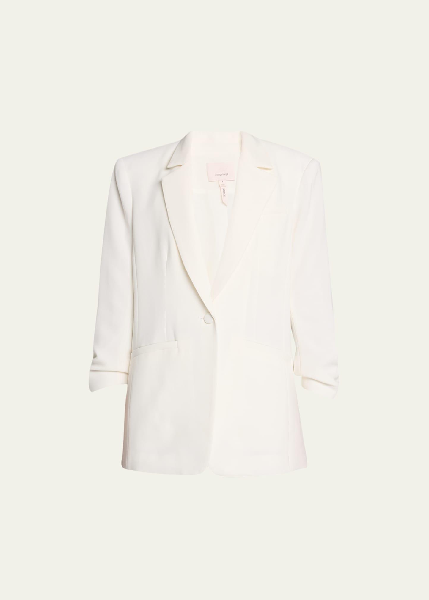 Womens Khloe Crepe Ruched Blazer Product Image