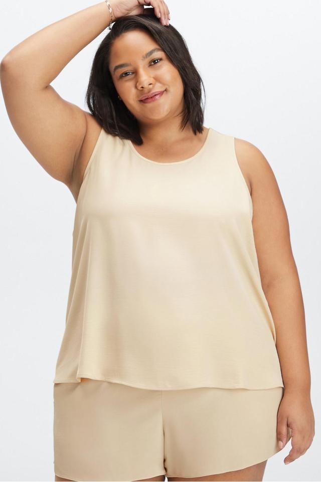 Fabletics Sleep Tank Womens Tapioca plus Size 4X Product Image