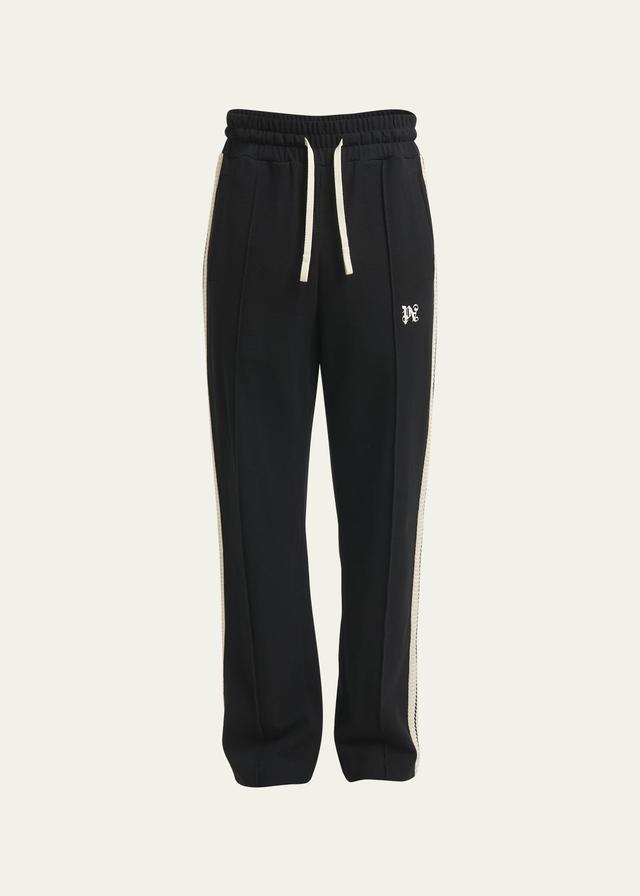 Mens Crochet Side-Stripe Track Pants Product Image