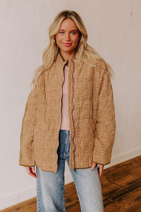 Cabin Cutie Corduroy Jacket in Blush Product Image