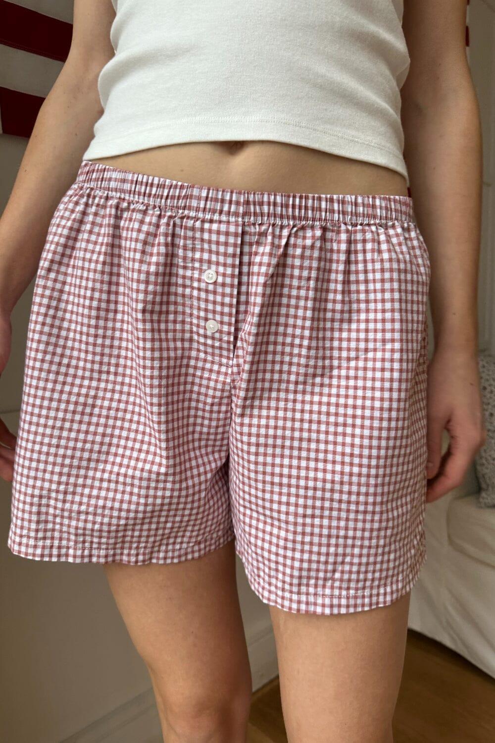 Keira Long Gingham Boxer Shorts Product Image