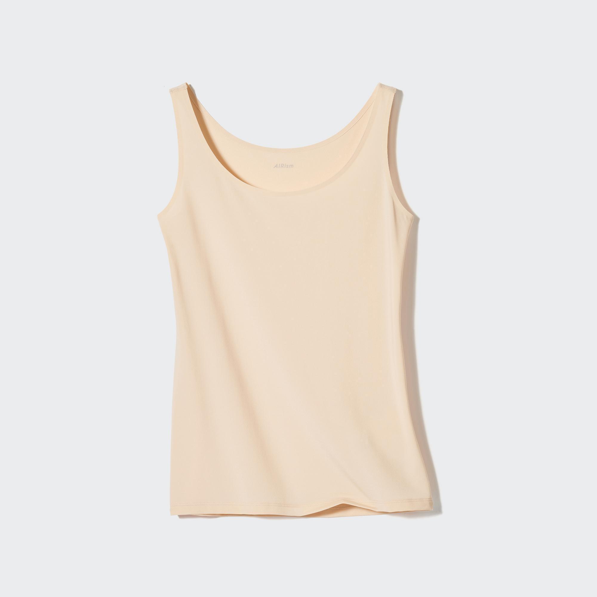 Womens Airism Sleeveless Top with Moisture-Wicking Beige Small UNIQLO US product image