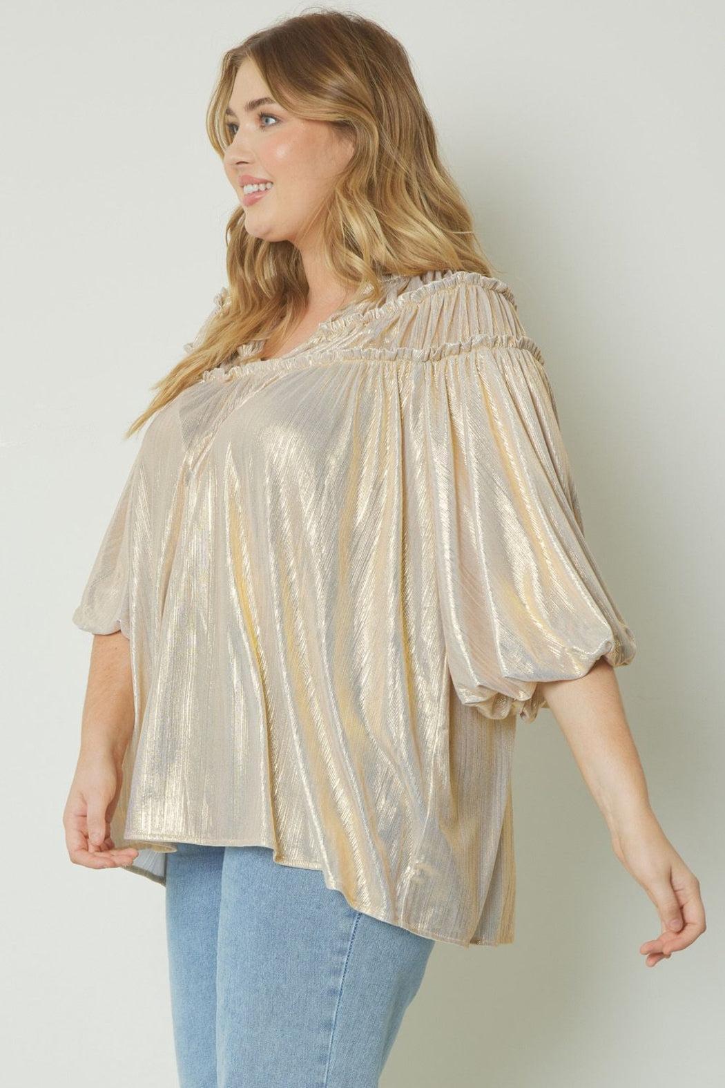 Metallic Love Top Female Product Image