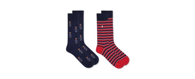 Polo Ralph Lauren Mens 2-Pk. Mini Denim Bear Socks Product Image