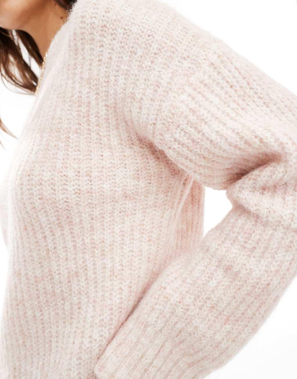 Cotton On relaxed fit sweater in pink Product Image