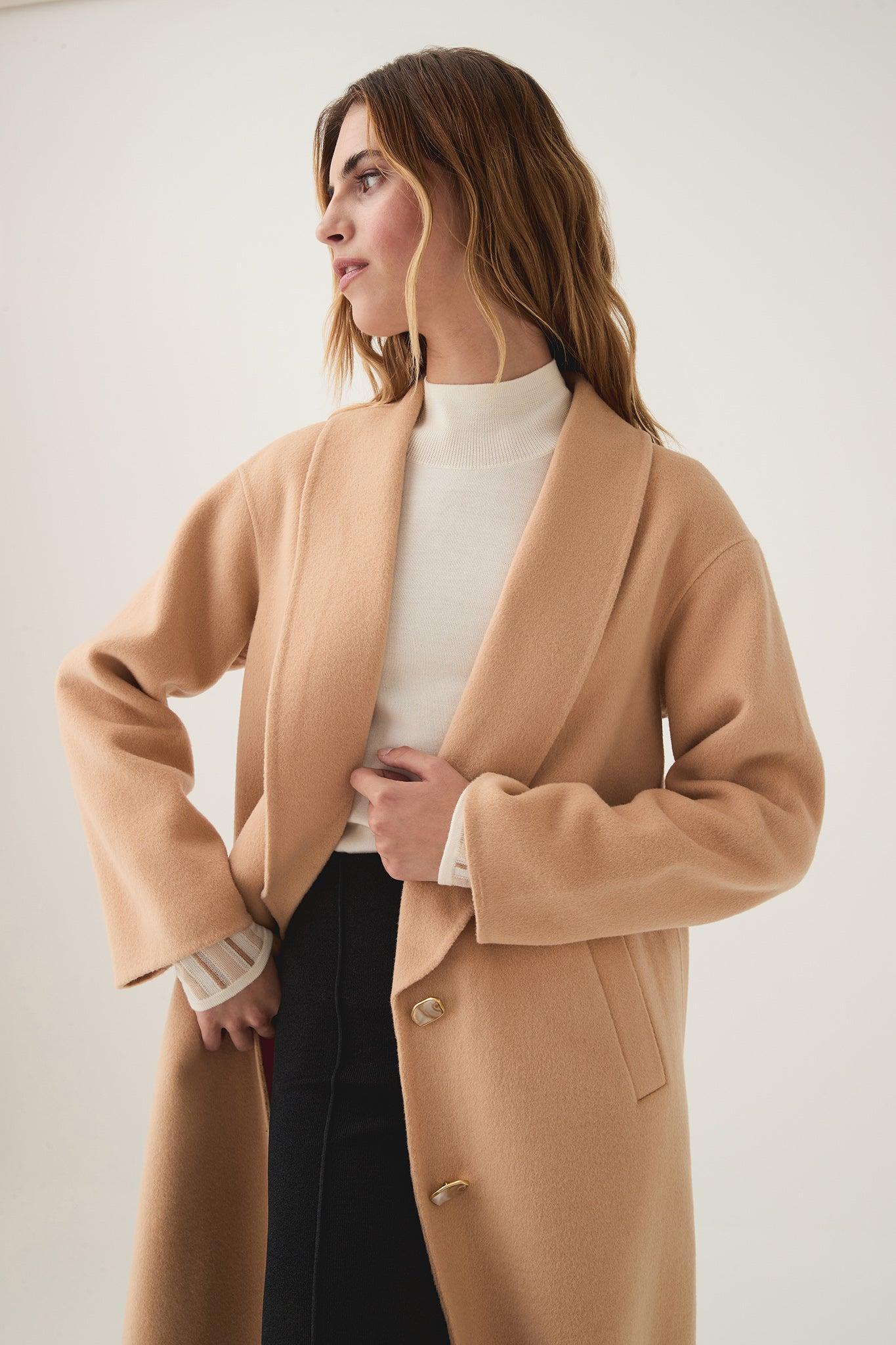 Modular Long Line Wool Coat Product Image