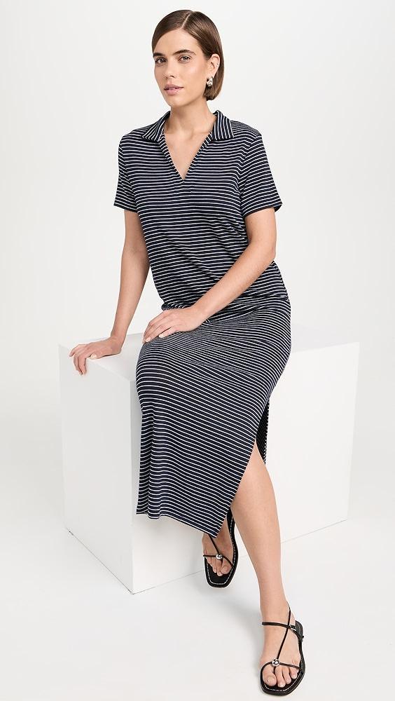 rag & bone The Knit Stripe Midi Polo Dress | Shopbop Product Image