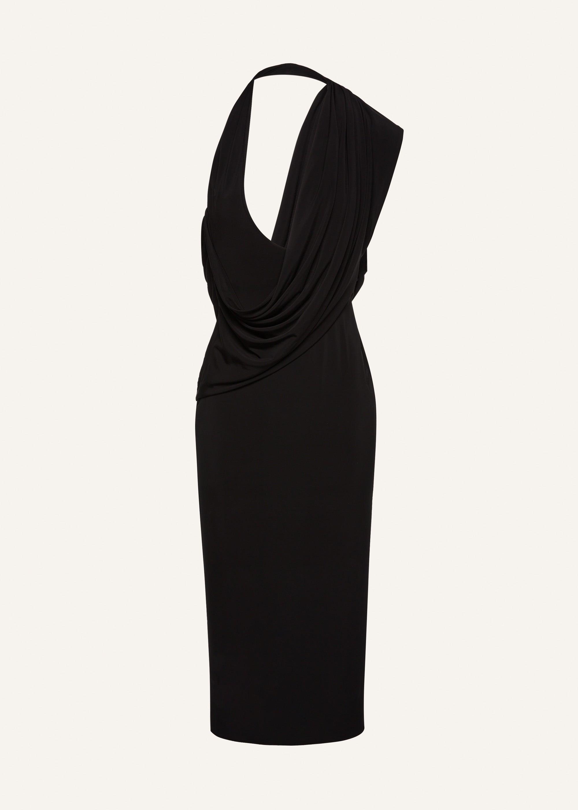 Halter midi dress in black Product Image