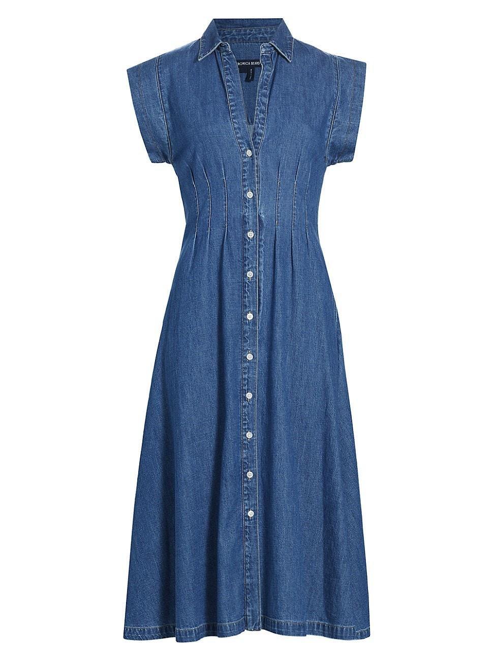 Womens Ruben Seamed Denim Shirtdress Product Image