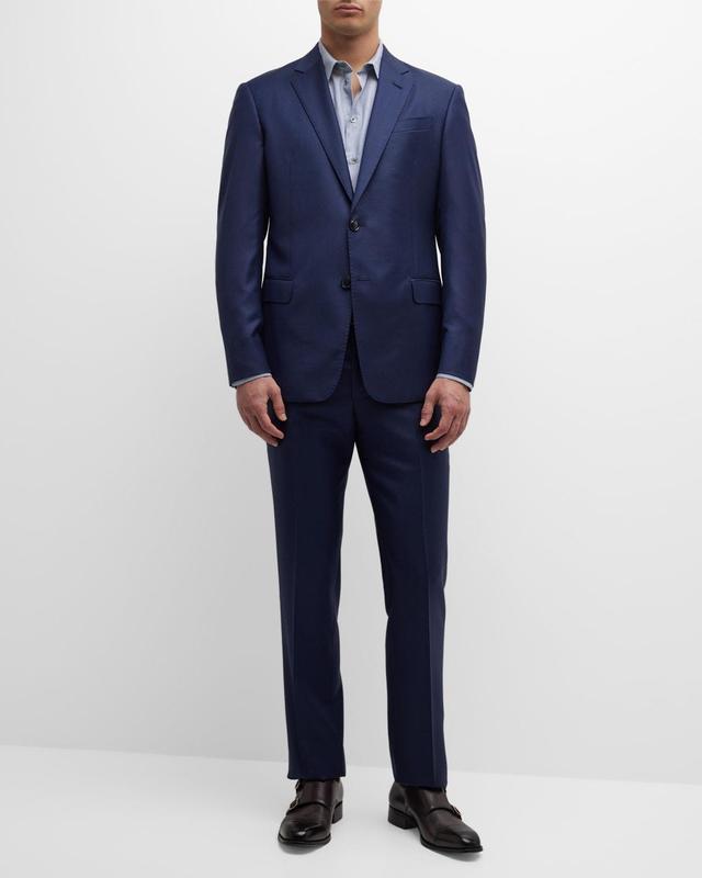 Mens Solid Wool Suit Product Image