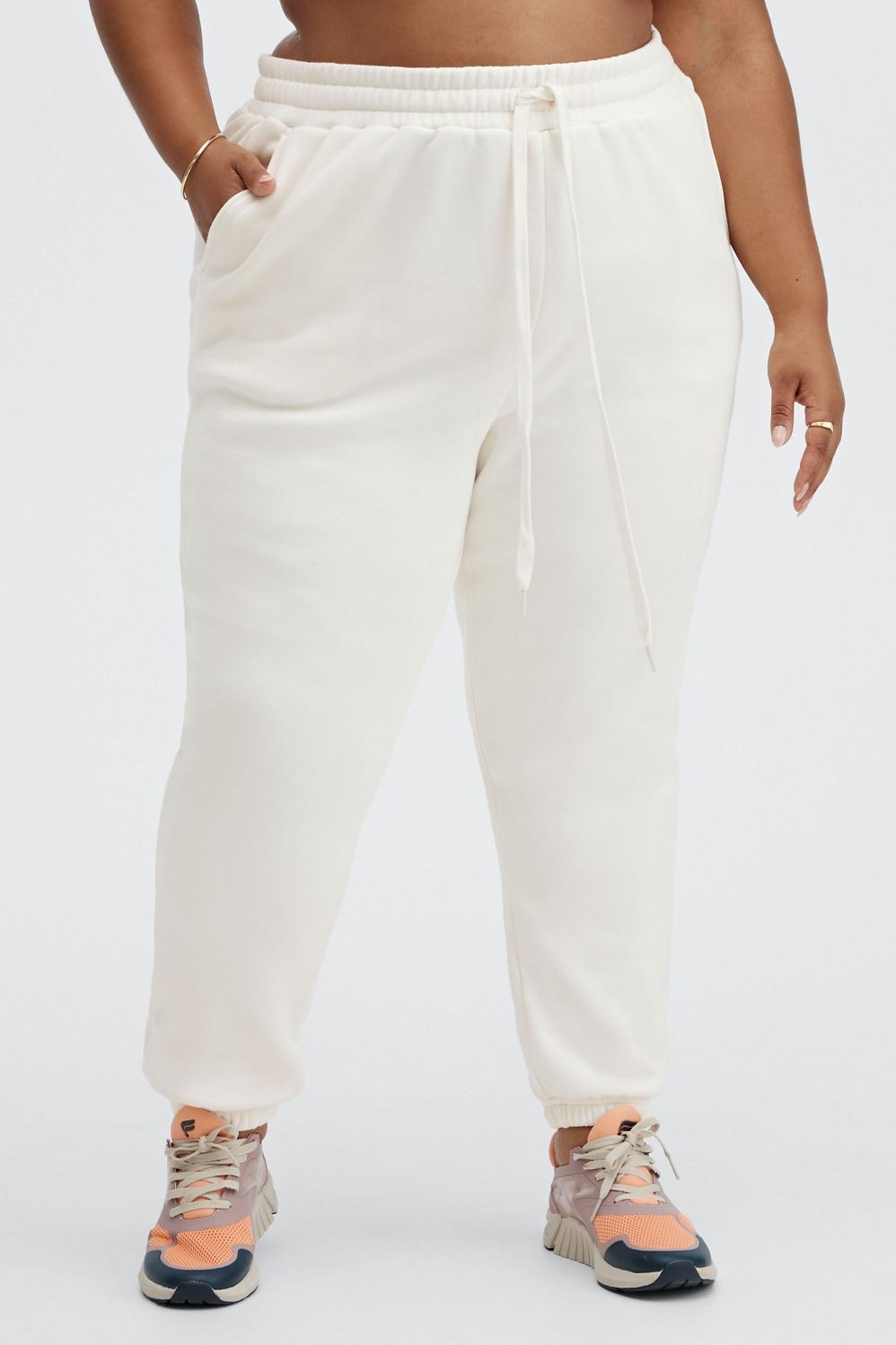 Fabletics Eco Go-To Sweatpant Womens white Size XXL Product Image