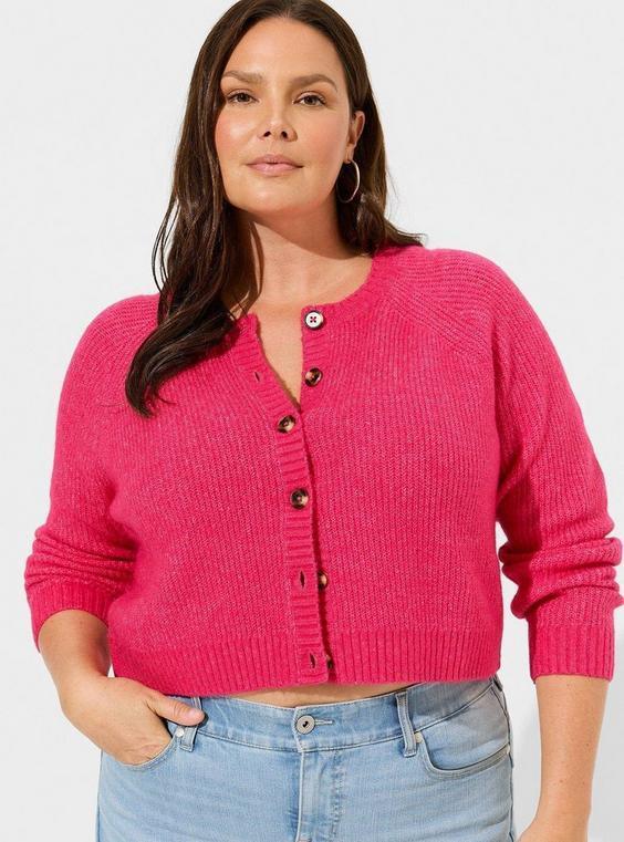 Vegan Cashmere Crop Cardigan Sweater product image