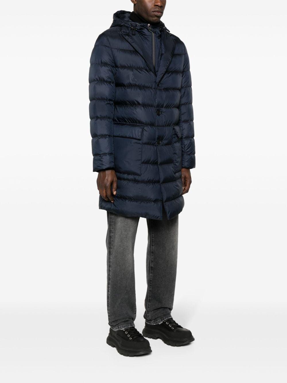 Layered Quilted Padded Jacket In Blau Product Image