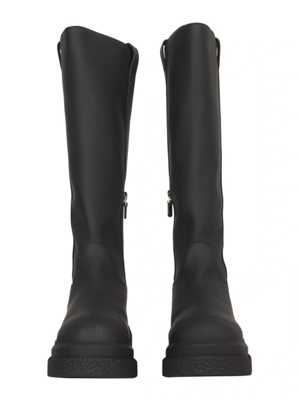 Charli Knee-high Leather Boots In Black Product Image