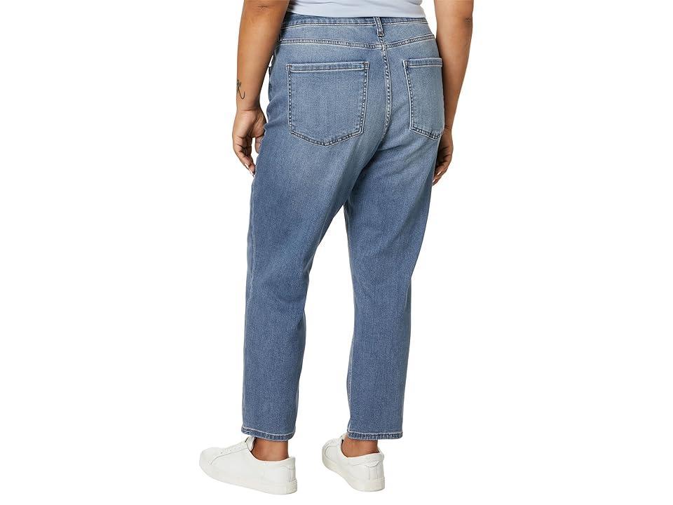 KUT from the Kloth Plus Size Naomi Girlfriend Ankle Straight Leg with Raw Hem in Converted (Converted) Women's Jeans Product Image