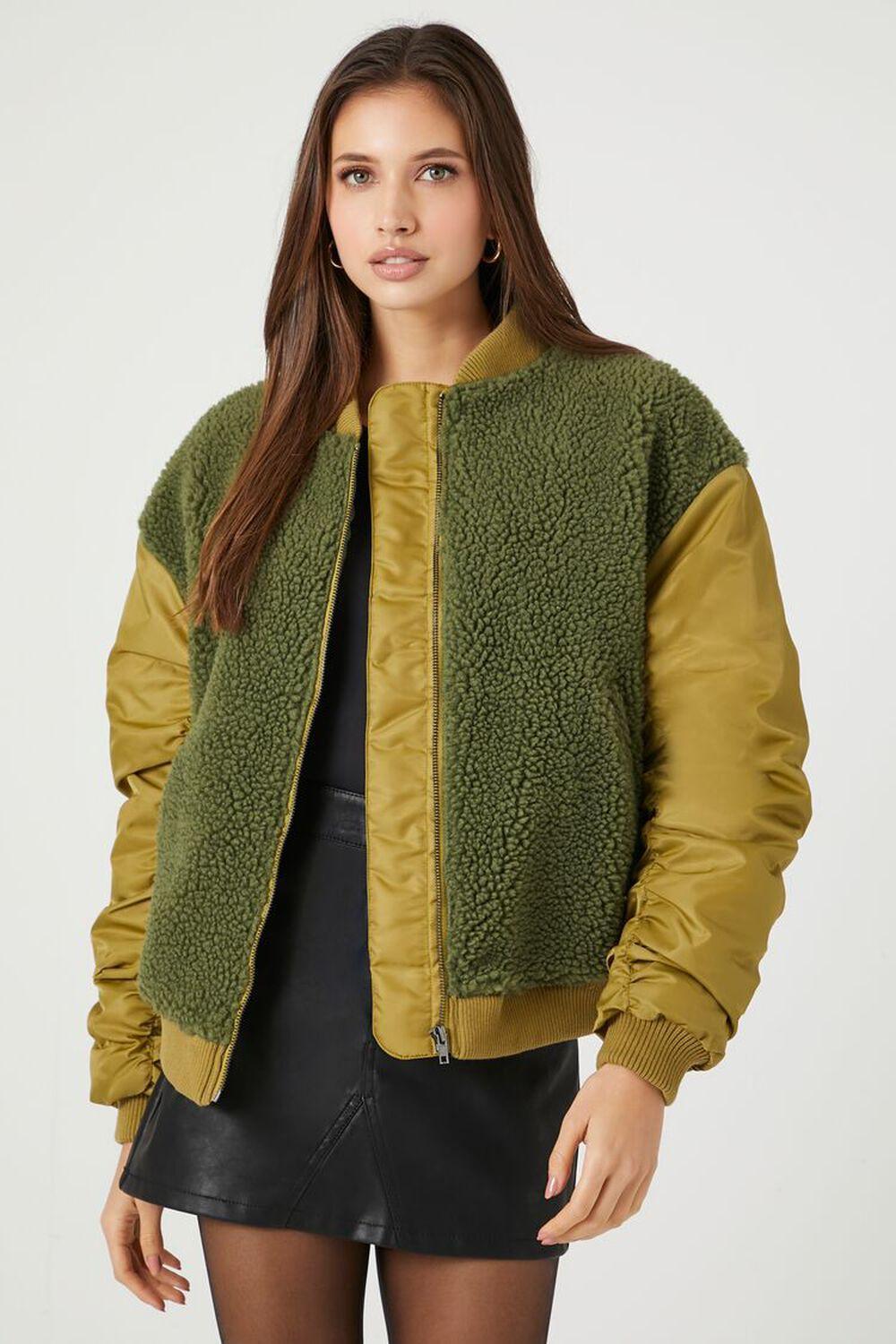 Faux Shearling Puffer Jacket | Forever 21 Product Image