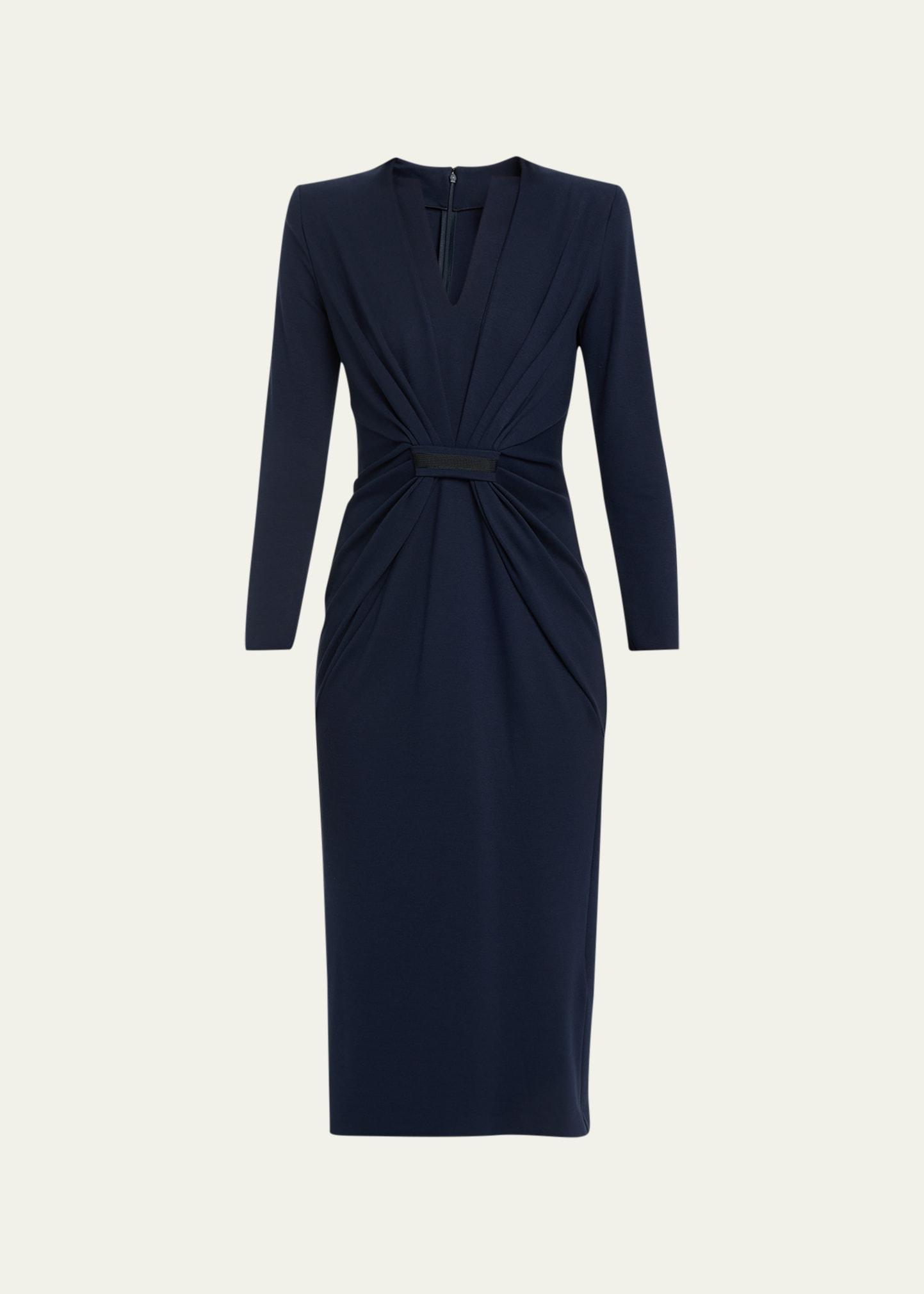 Womens Tab-Front Jersey Sheath Dress Product Image