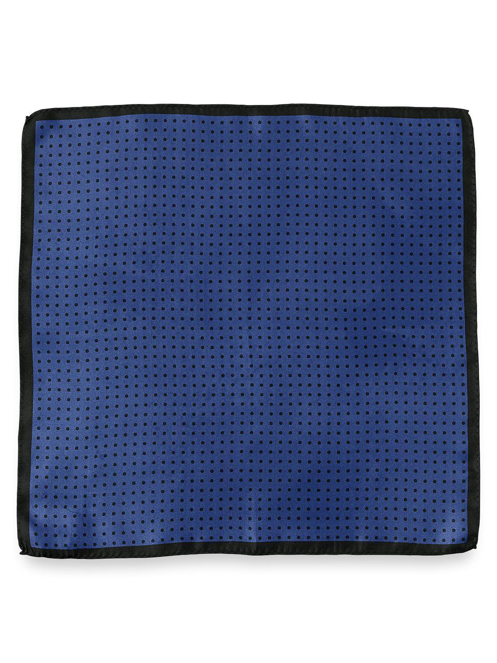 Dot Silk Pocket Square - Blue Product Image