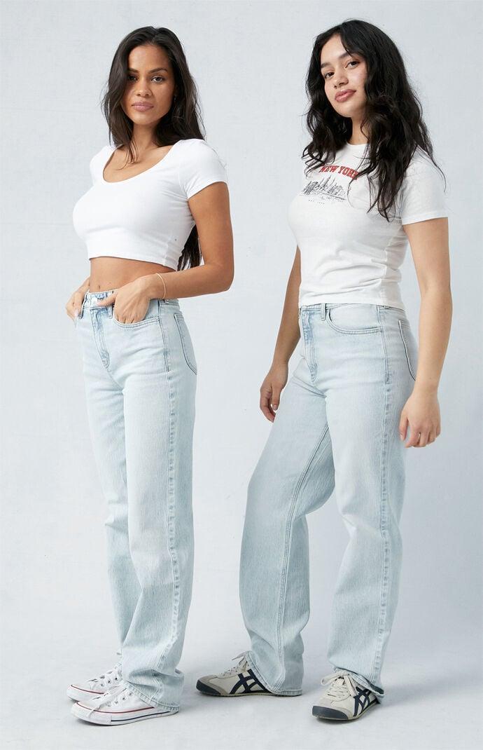 Women's Stretch Light Indigo Curve '90s Boyfriend Jeans Product Image