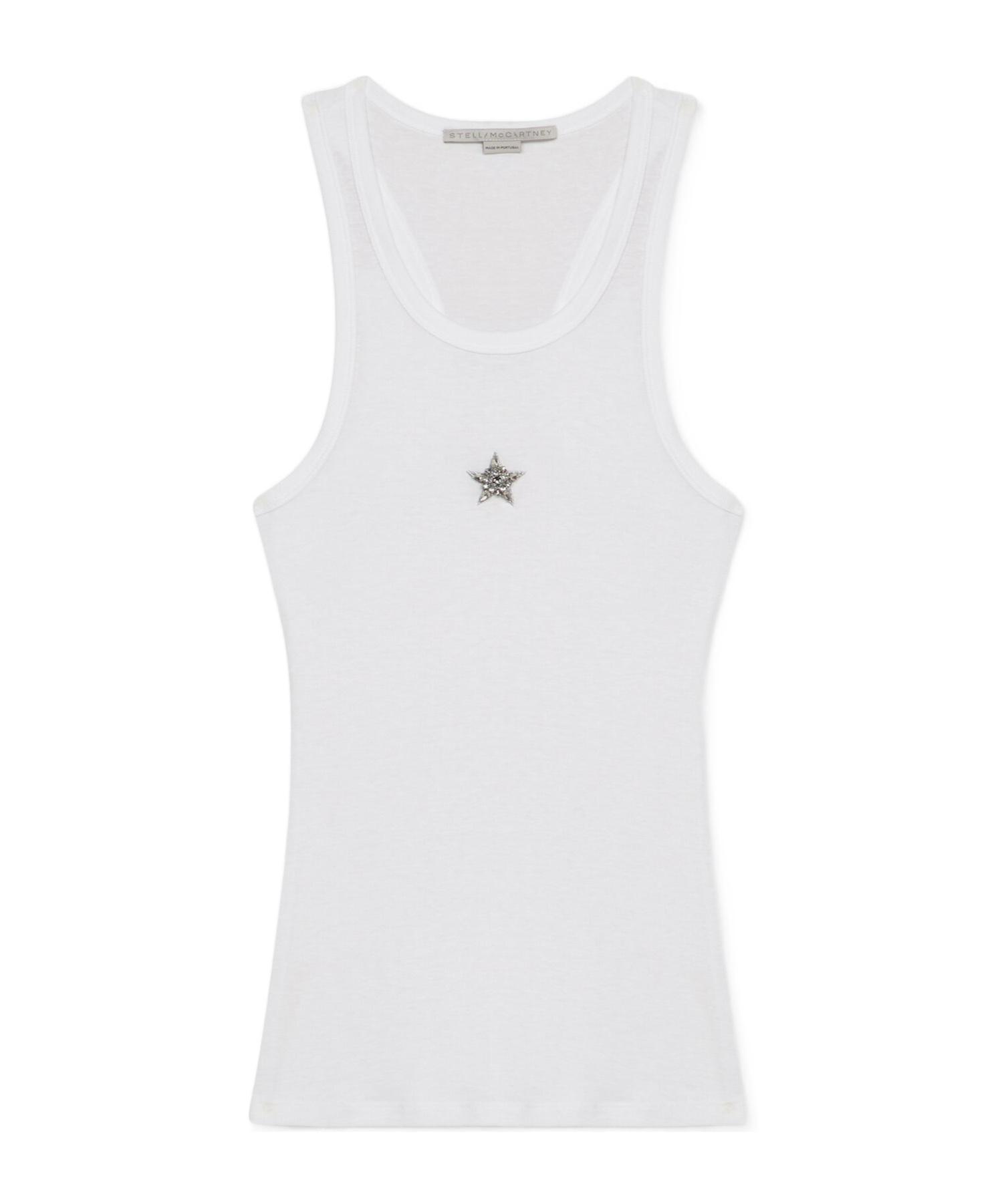 STELLA MCCARTNEY Star-embellished Tank Top In Pure White Product Image