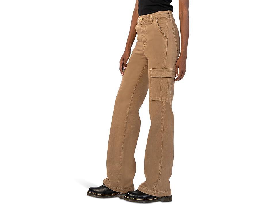 KUT from the Kloth Miller High-Rise-Wide Leg Pant W/ Cargo Pockets In Camel (Camel) Women's Jeans Product Image