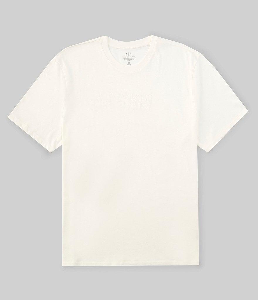 Armani Exchange Embroidered Tonal Text Logo Short Sleeve T-Shirt Product Image