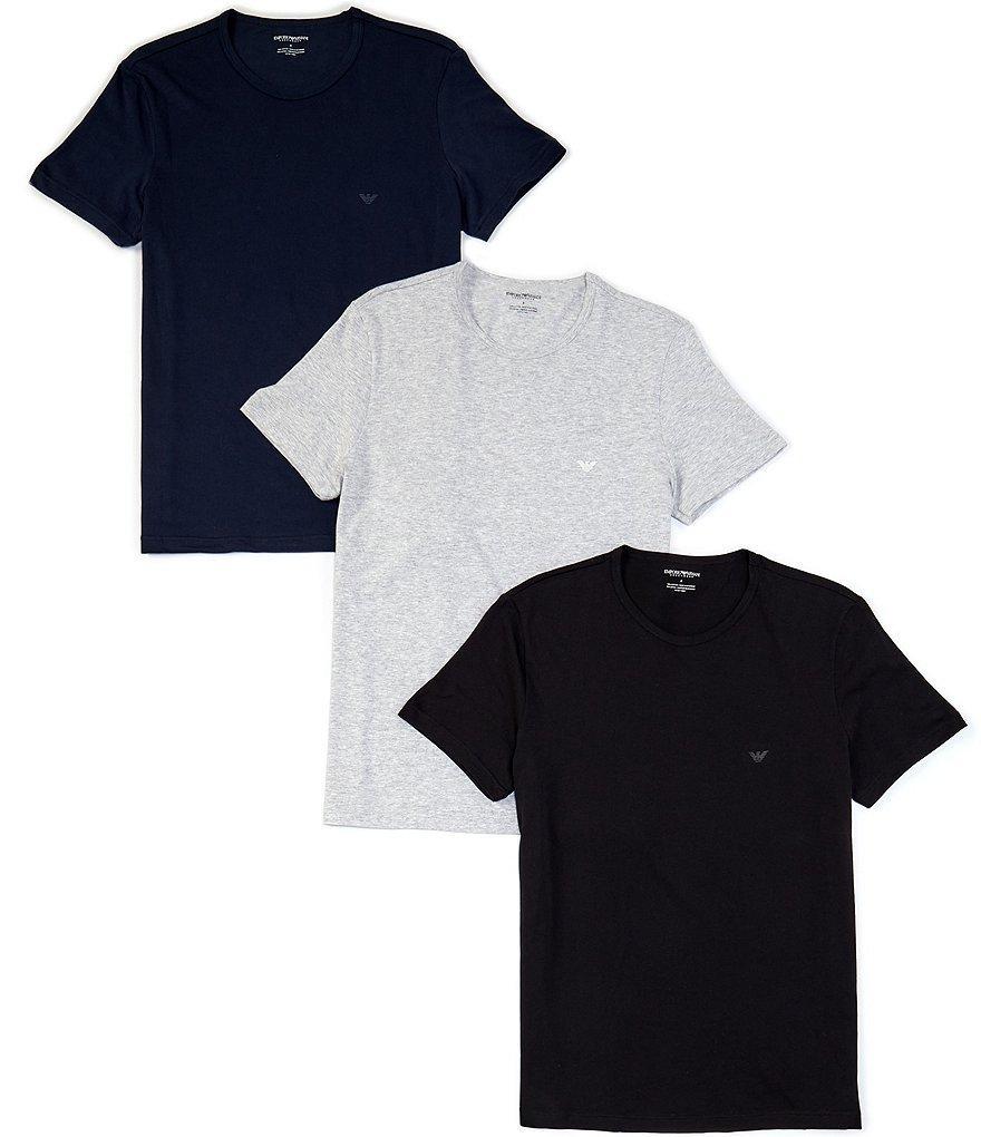 Emporio Armani Pure Cotton Crew Neck Undershirts 3-Pack Product Image