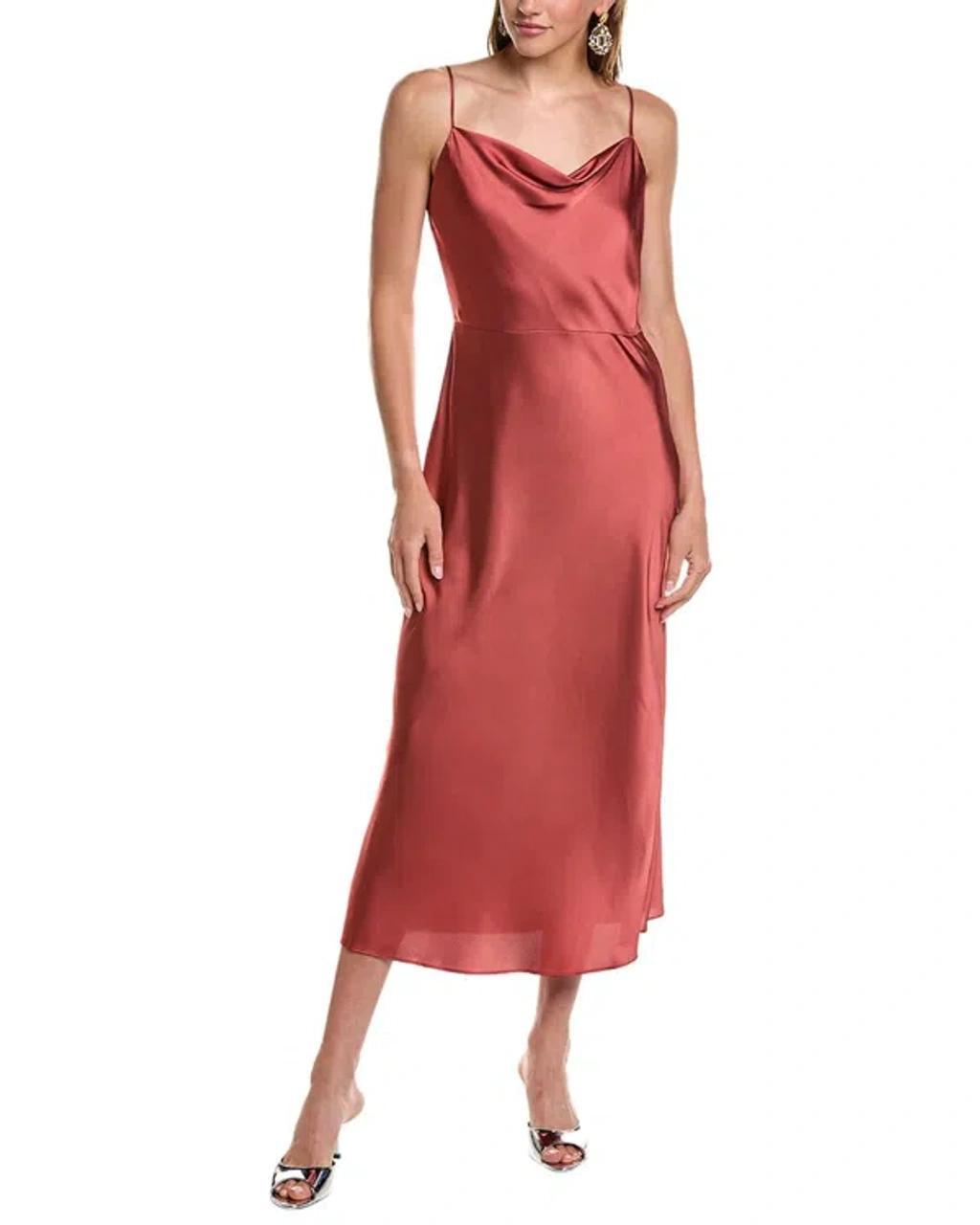 Cowl Neck Dress In Pink Product Image