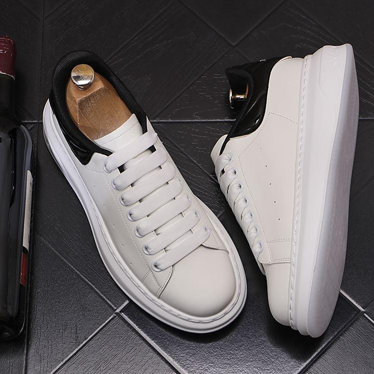 Two-Tone Platform Sneakers Product Image