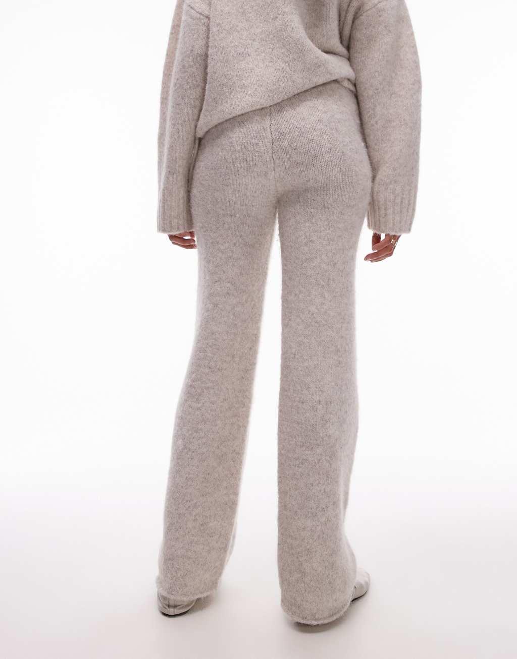 Topshop fluffy pants in oat - part of a set product image