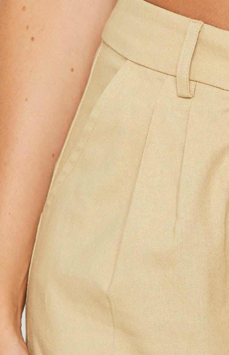 Summer Days Beige Linen Blend Pants Product Image