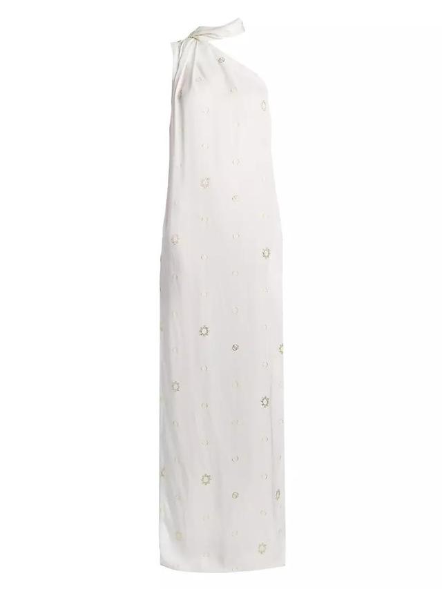 Embroidered One-Shoulder Maxi Dress Product Image