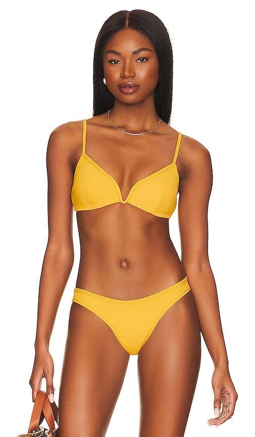 LSPACE Helena Bikini Top in Green. Product Image