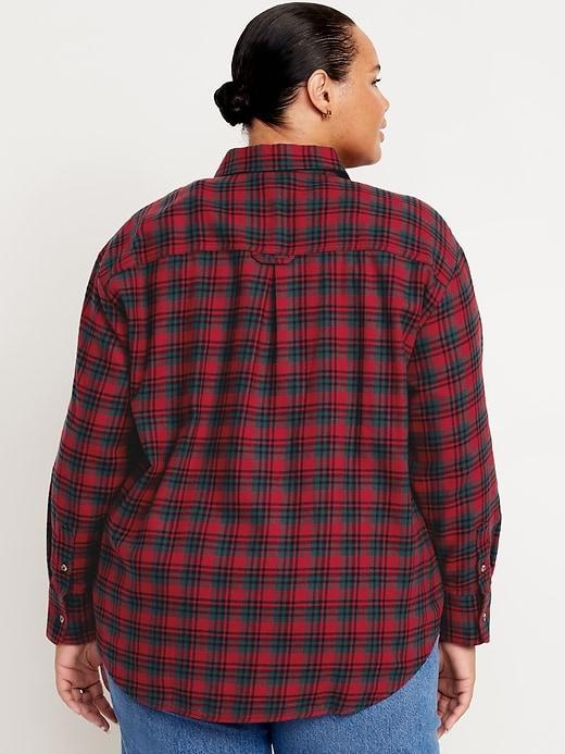 Flannel Boyfriend Button-Down Shirt Product Image