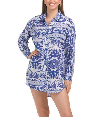 Cotton Cover-up Shirt for Women Product Image