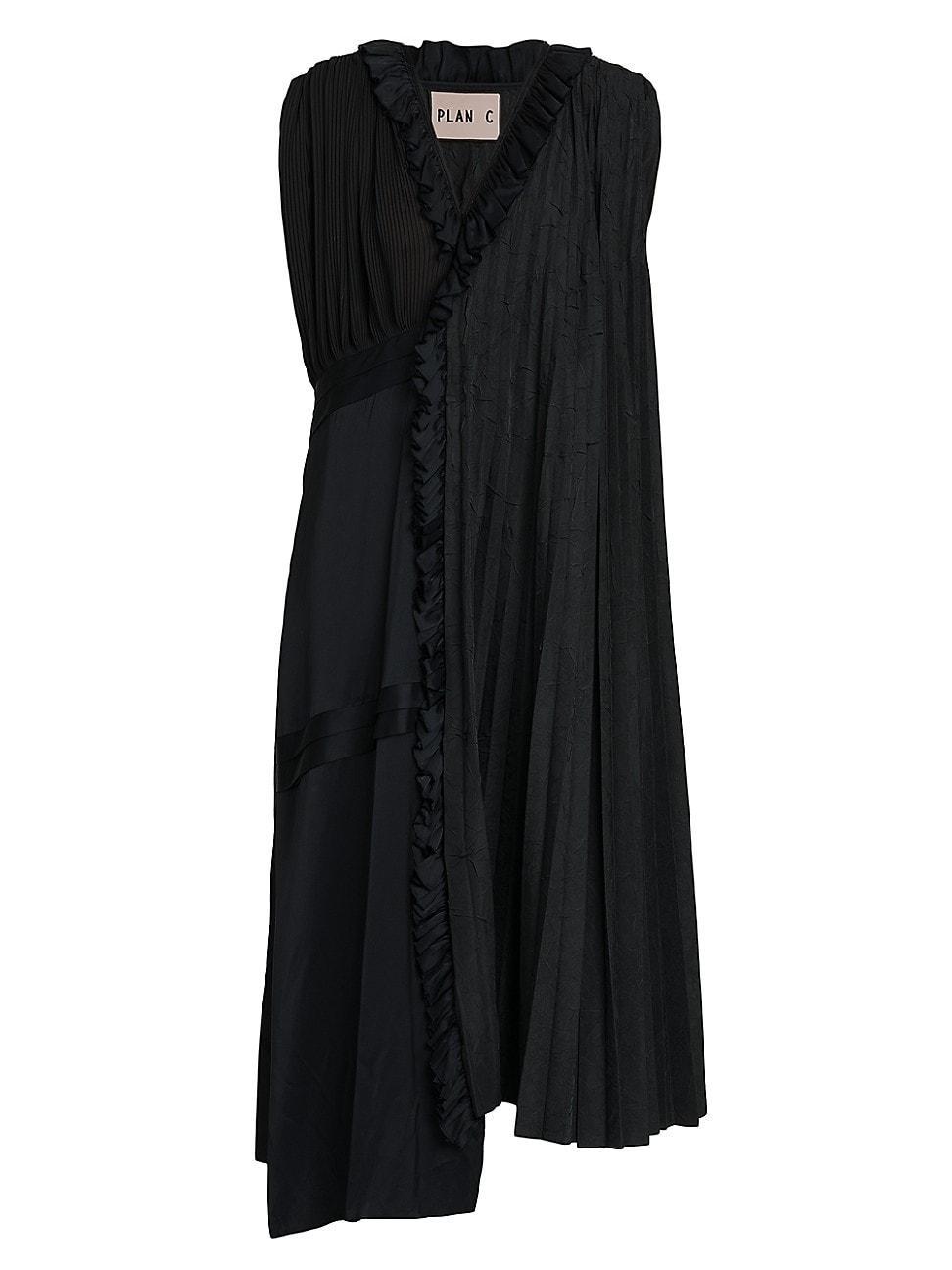 Womens Asymmetric Texture Maxi Dress Product Image