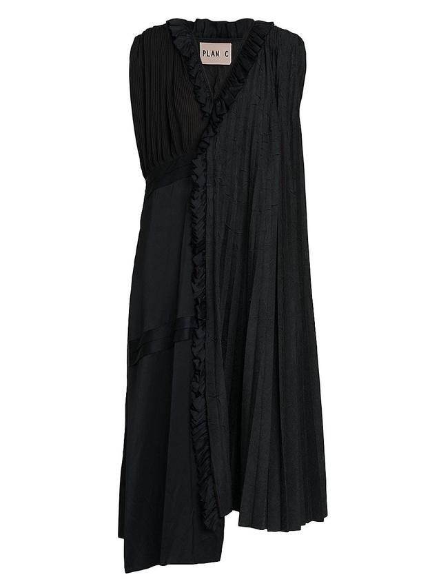 Womens Asymmetric Texture Maxi Dress Product Image