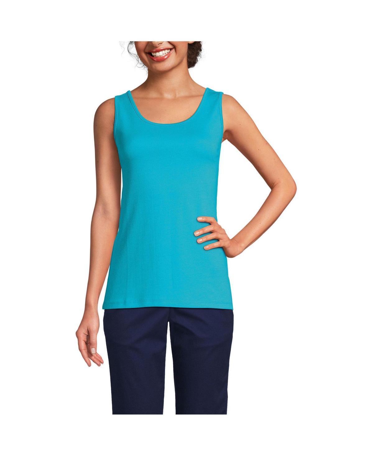 Lands End Womens Petite Cotton Tank Top Product Image