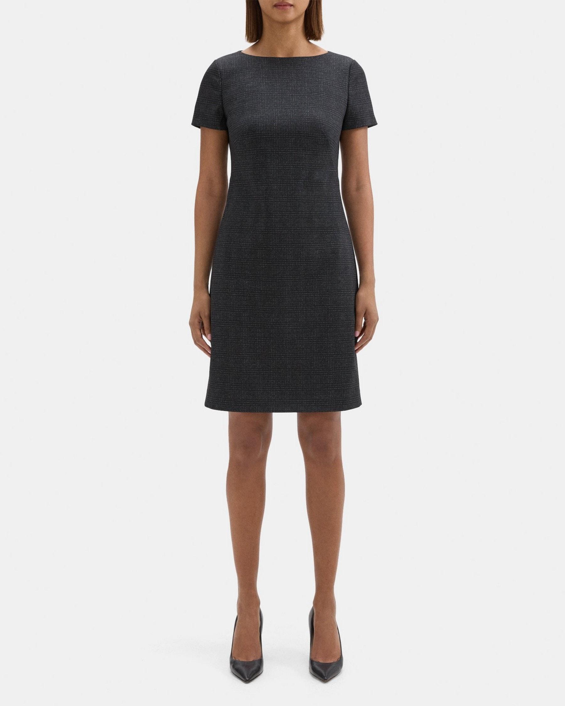 Sheath Dress in Plaid Knit Ponte product image