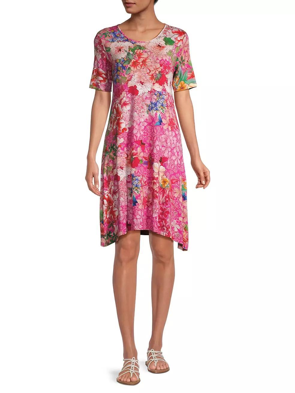 Janie Floral Swing Minidress Product Image