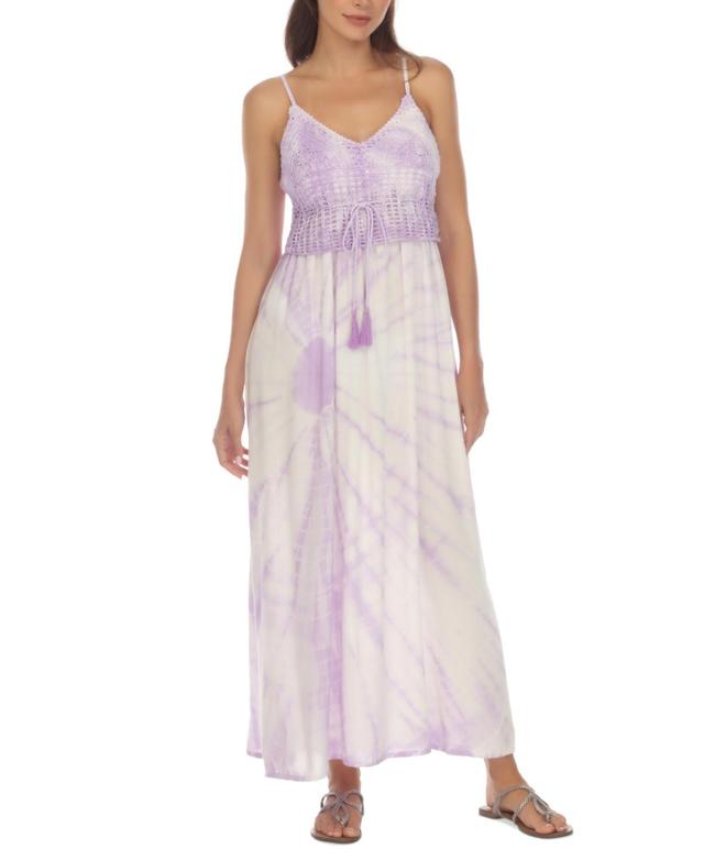 Raviya Womens Tie-Dyed Maxi Dress Cover-Up Product Image