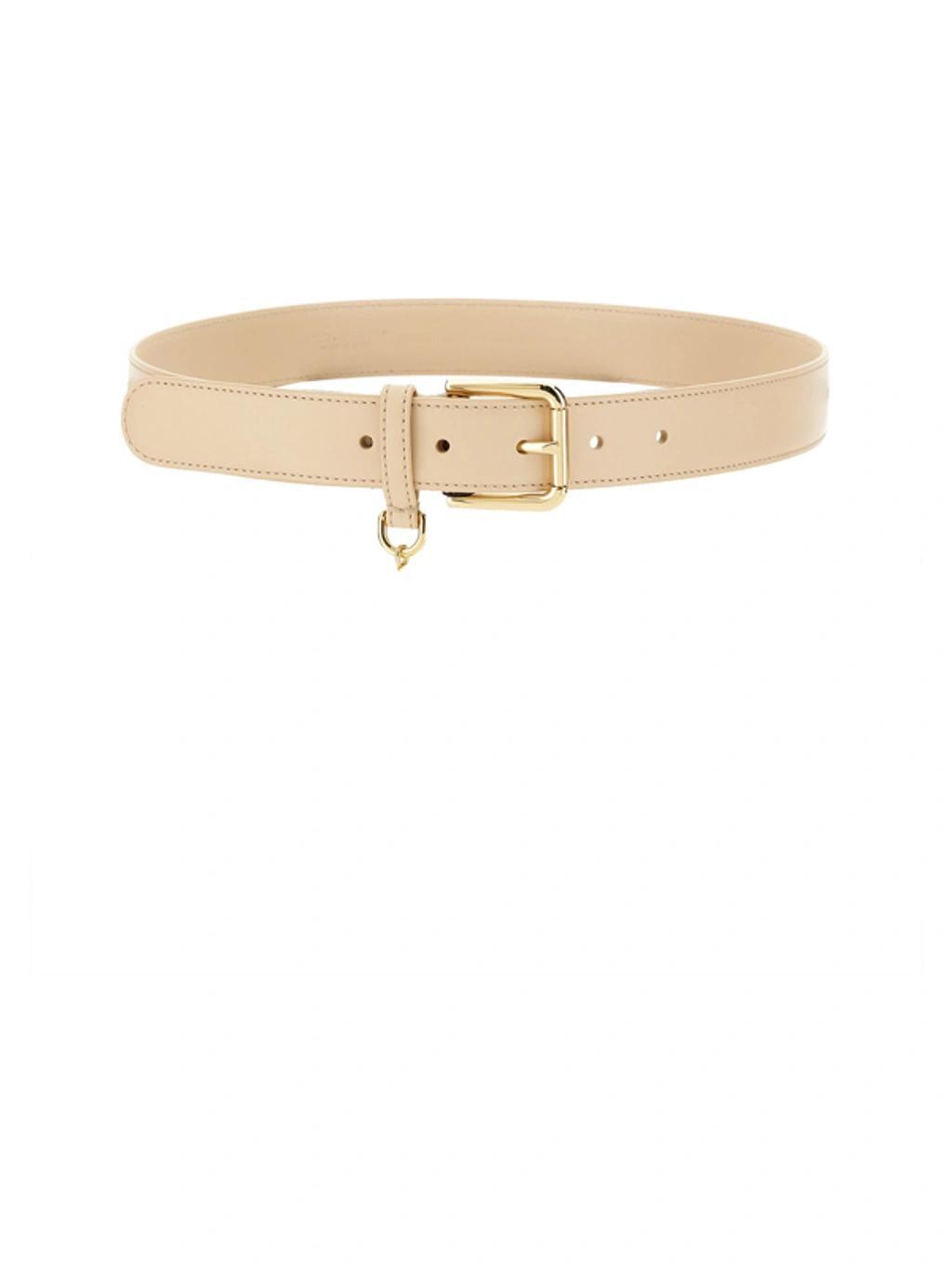 DOLCE & GABBANA Logo-charm Leather Belt In Pink & Purple Product Image