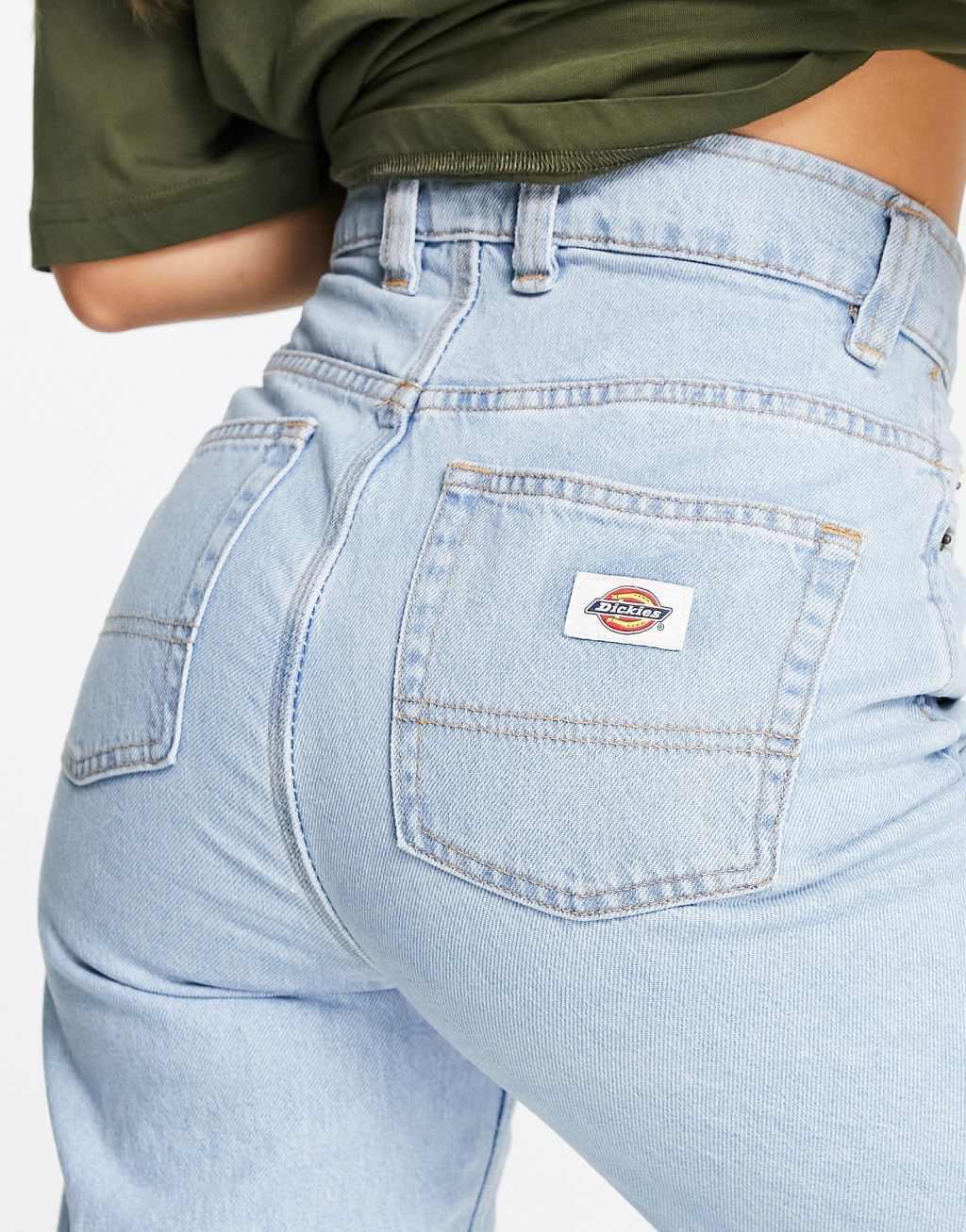 Dickies Thomasville high waisted relaxed fit jeans in blue denim  Product Image