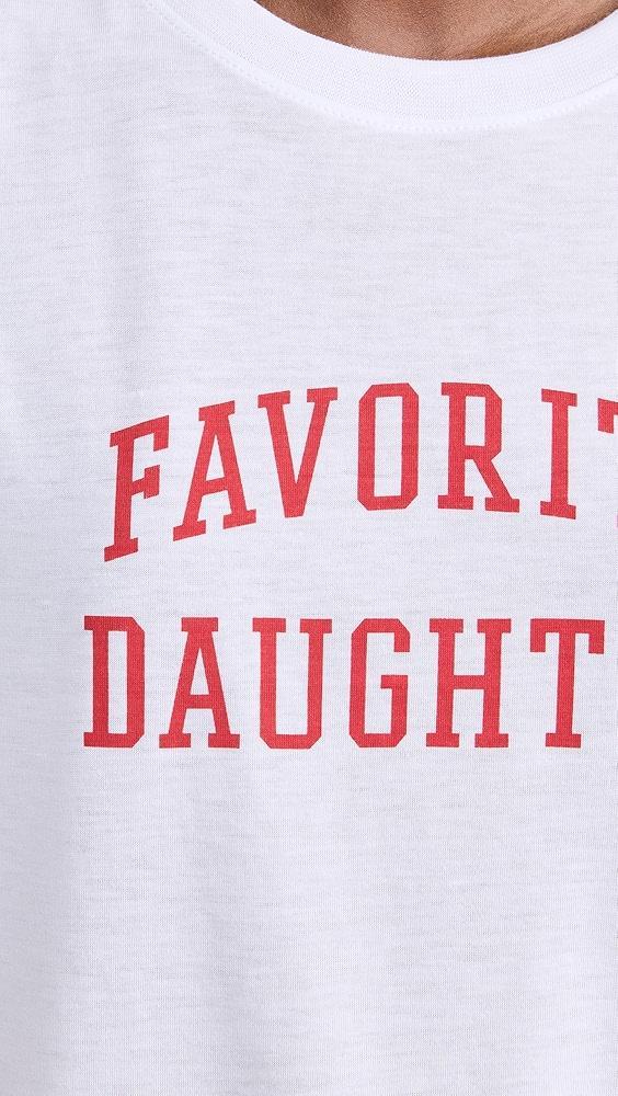 Favorite Daughter Favorite Daughter Cropped Collegiate Tee | Shopbop Product Image