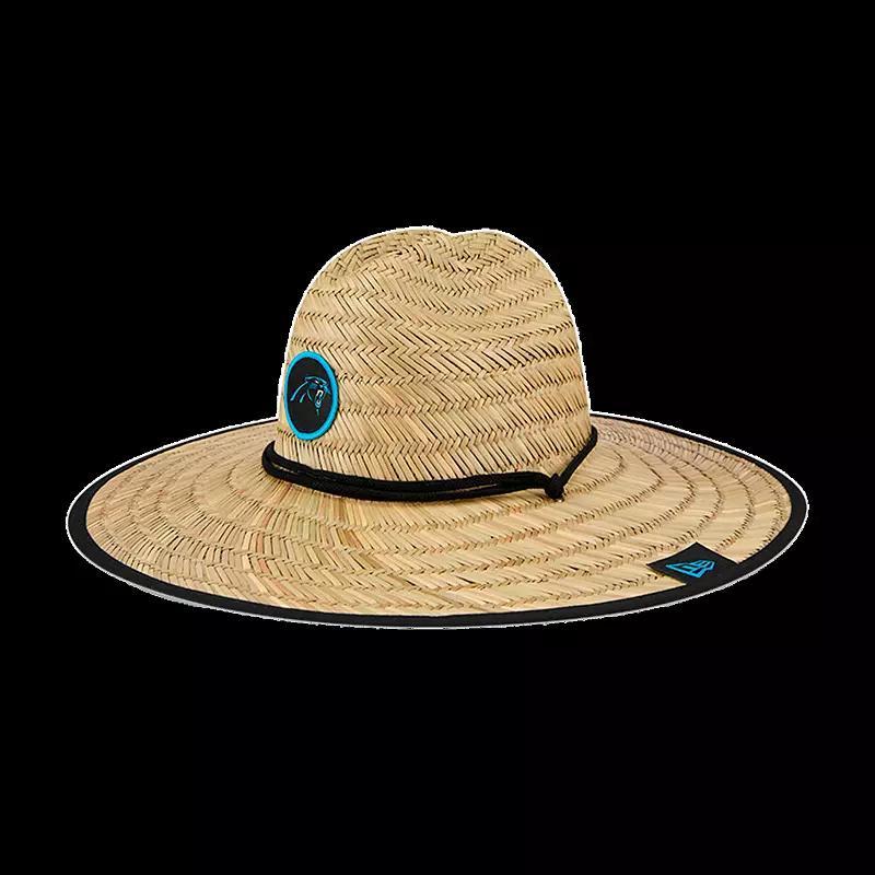 Mens New Era Natural Carolina Panthers NFL Training Camp Official Straw Lifeguard Hat Product Image