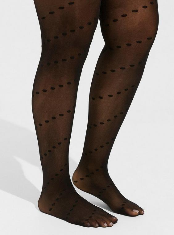 Diagonal Swiss Dot Tights Product Image