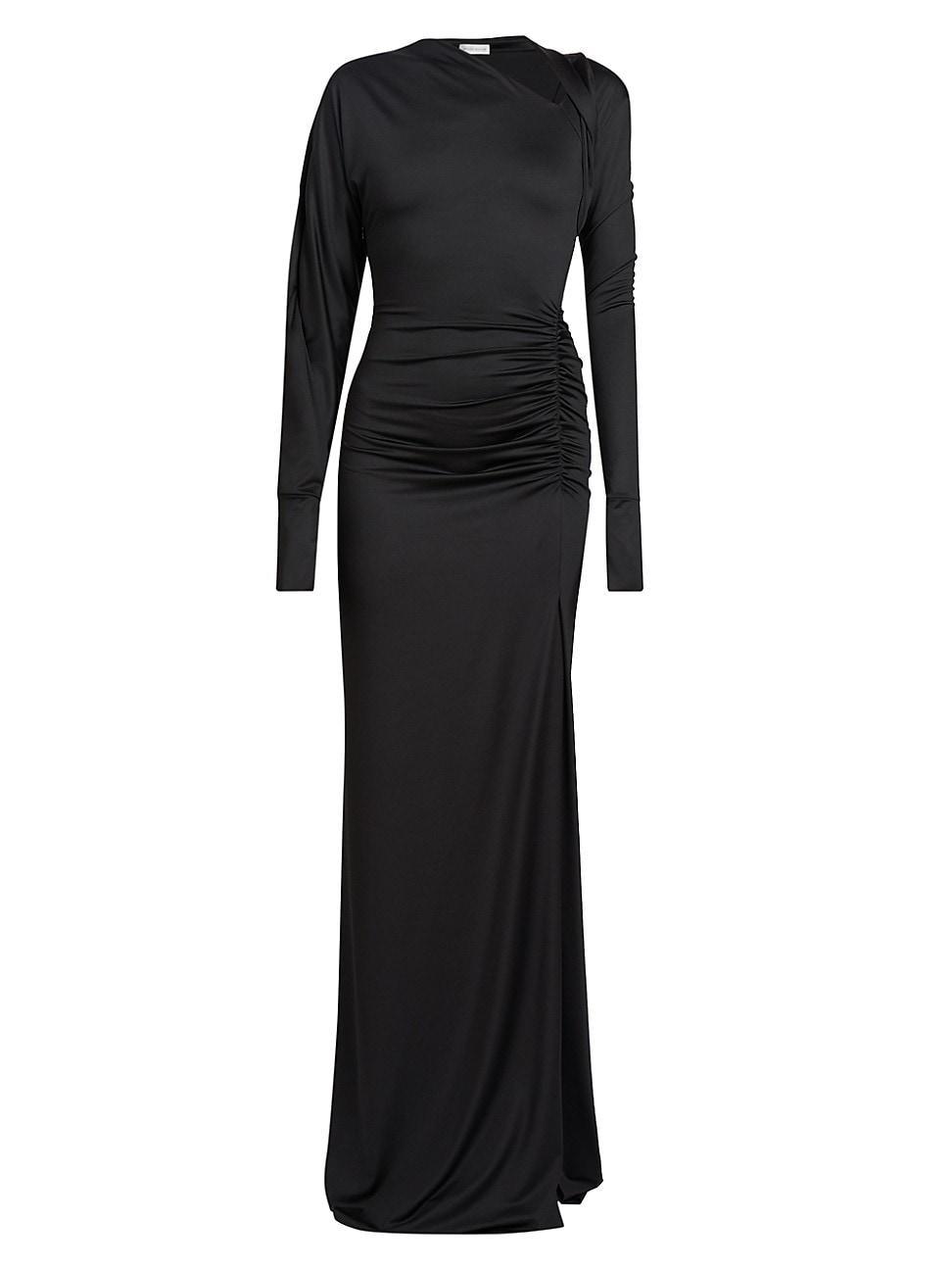 Womens Jersey Ruched Maxi Dress product image