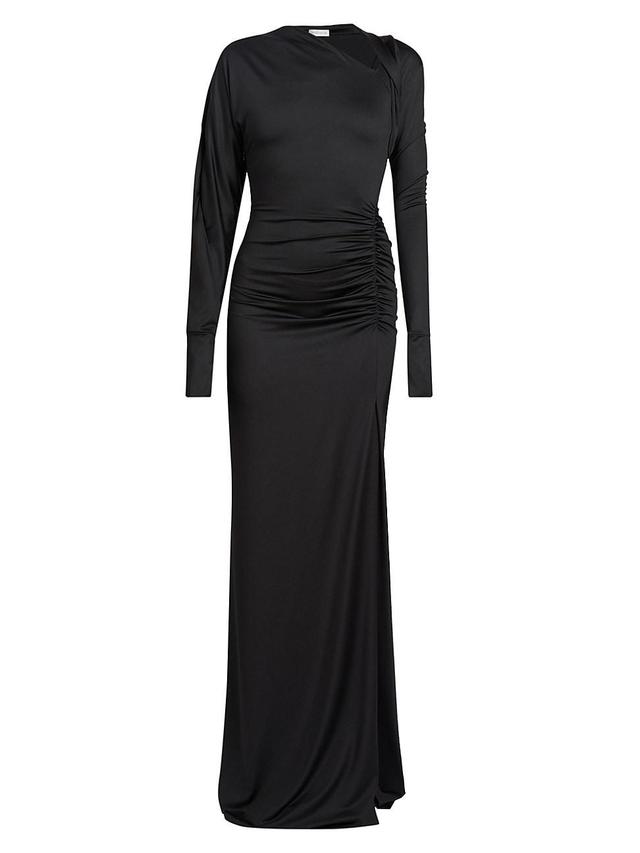 Womens Jersey Ruched Maxi Dress Product Image