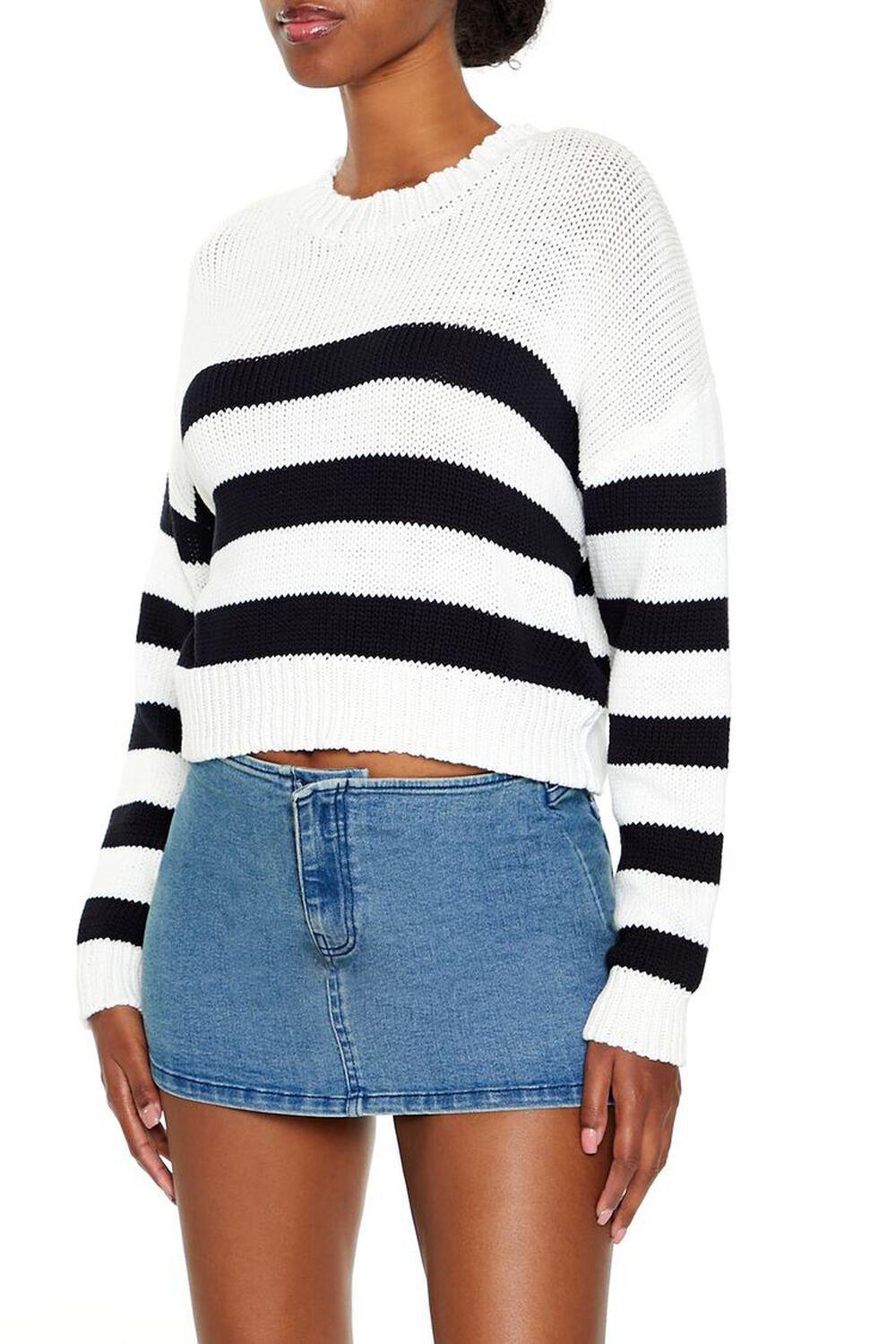 Striped Drop-Sleeve Sweater | Forever 21 Product Image